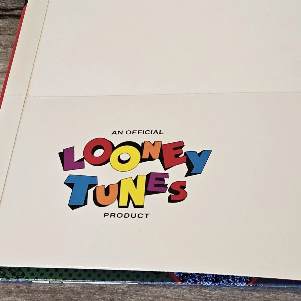 Vintage‎ 90s Looney Tunes Bugs Bunny Taz 3D Magic Illusion Set Of 2 Blue Folders